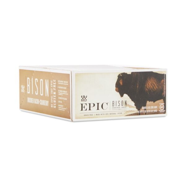 Epic Bison Bacon Cranberry Bars Twelve 1.3 oz bars