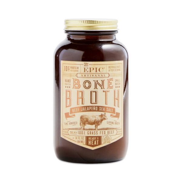 Epic Jalapeno Beef Bone Broth 14 oz jar