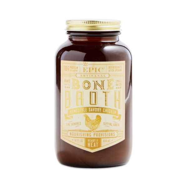 Epic Homestyle Savory Chicken Bone Broth 14 oz jar