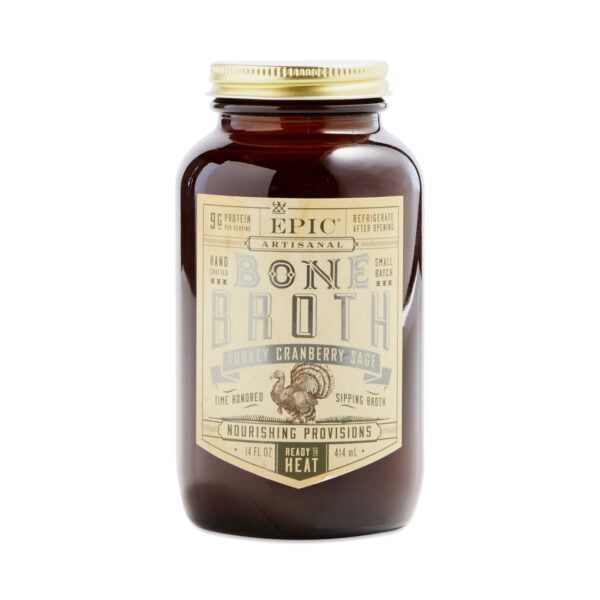 Epic Turkey Cranberry Sage Bone Broth 14 oz jar