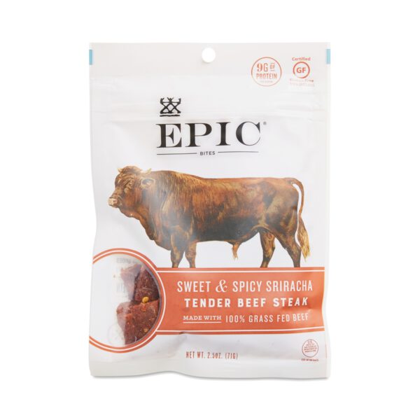 Epic Sweet & Spicy Sriracha Tender Beef Bites 2.5 oz pouch