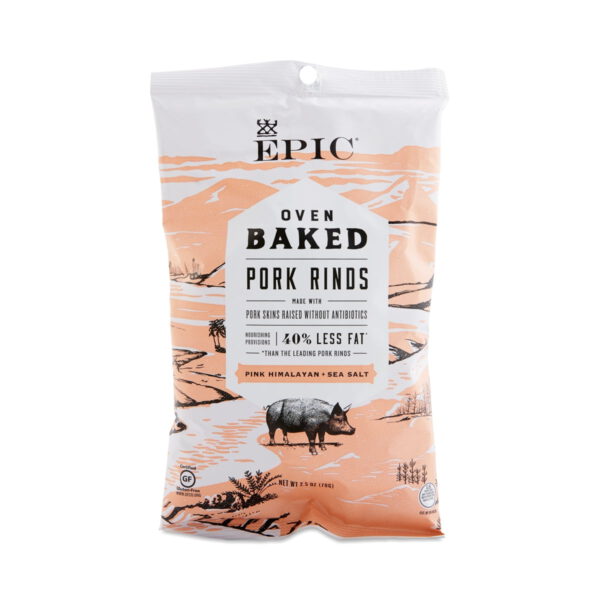 Epic Pink Himalayan & Sea Salt Pork Rinds 2.5 oz bag