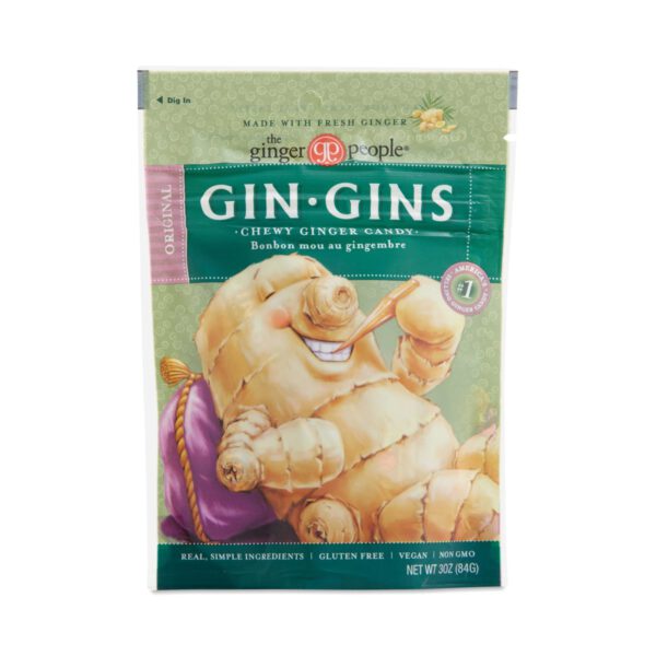 The Ginger People Gin Gins Original Chewy Ginger Candy 3 oz bag