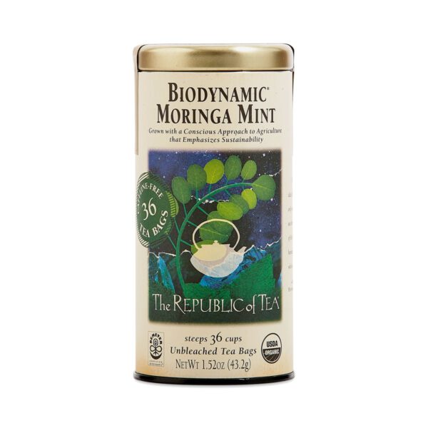 The Republic of Tea Biodynamic Moringa Mint Tea 36 count