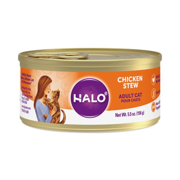 Halo Holistic Grain Free Wet Cat Food for Adult Cats