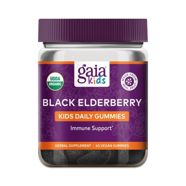 Gaia Herbs GaiaKids Black Elderberry Kids Daily Gummies 40 gummies