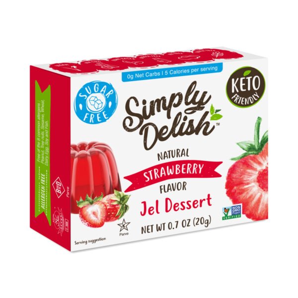 Simply Delish Strawberry Jel Dessert 0.7 oz box