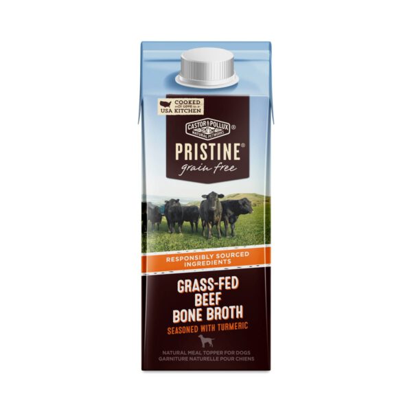 Castor & Pollux Pristine Grain Free Grass-Fed Beef Bone Broth for Dogs 250 mL carton