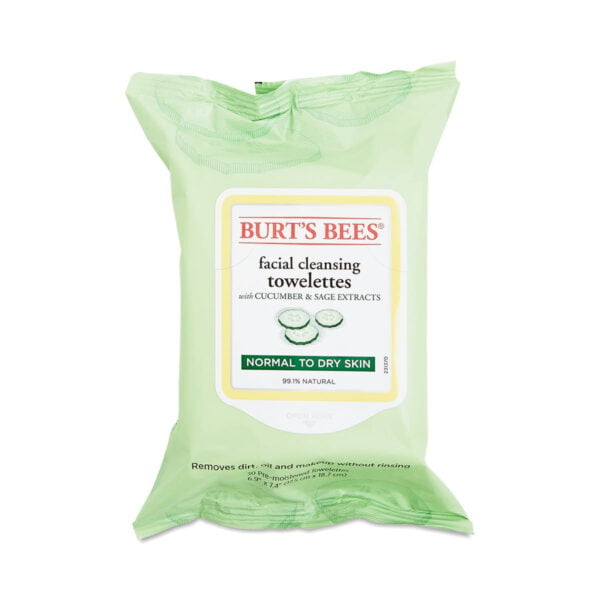 Burt's Bees Cucumber & Sage Facial Cleansing Towelettes  30 Count