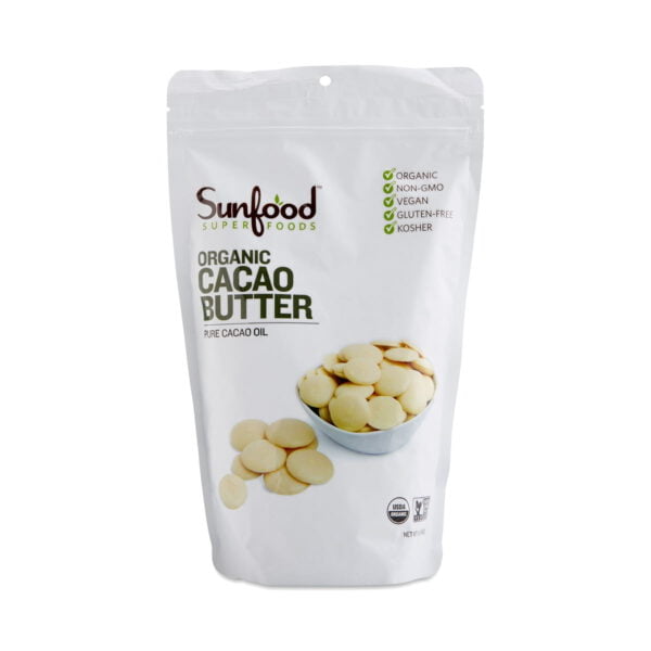 Sunfood Organic Cacao Butter Wafers 1 lb bag