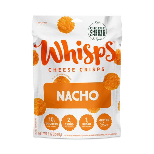 Whisps Nacho Cheese Crisps 2.12 oz pouch