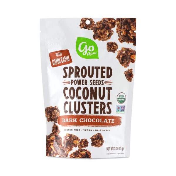 Go Raw Dark Chocolate Coconut Clusters 3 oz bag