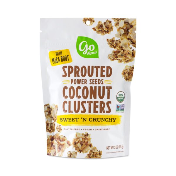 Go Raw Sweet 'n Crunchy Coconut Clusters 3 oz bag