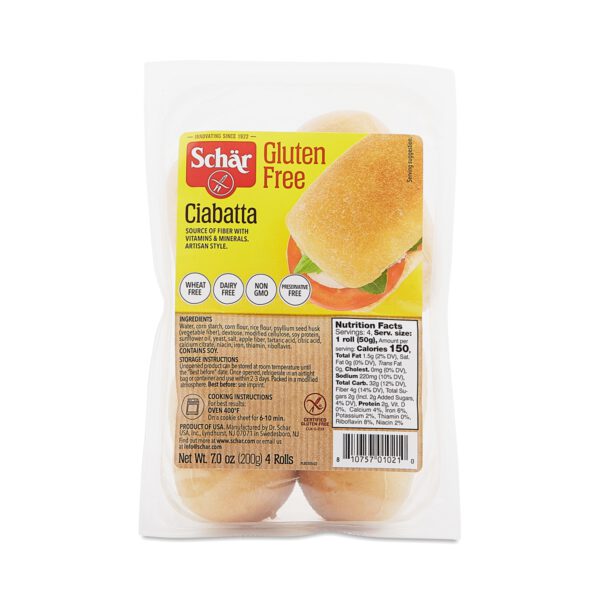 Schar Ciabatta Bread Four rolls