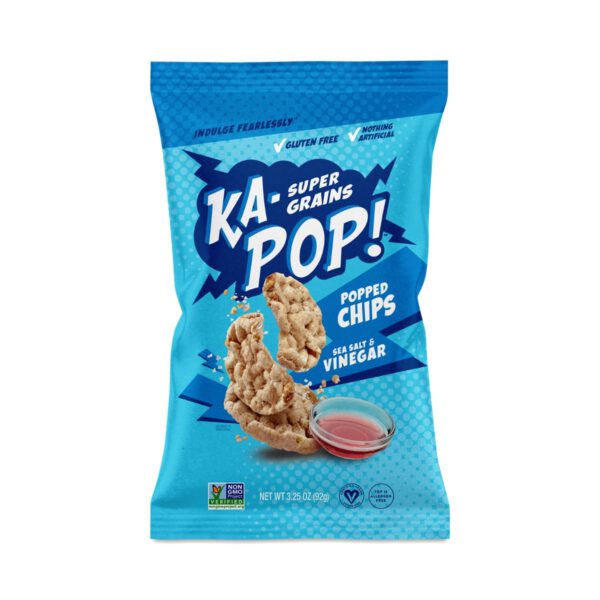 Ka-Pop! Snacks Salt & Vinegar Popped Chips 3.25 oz bag