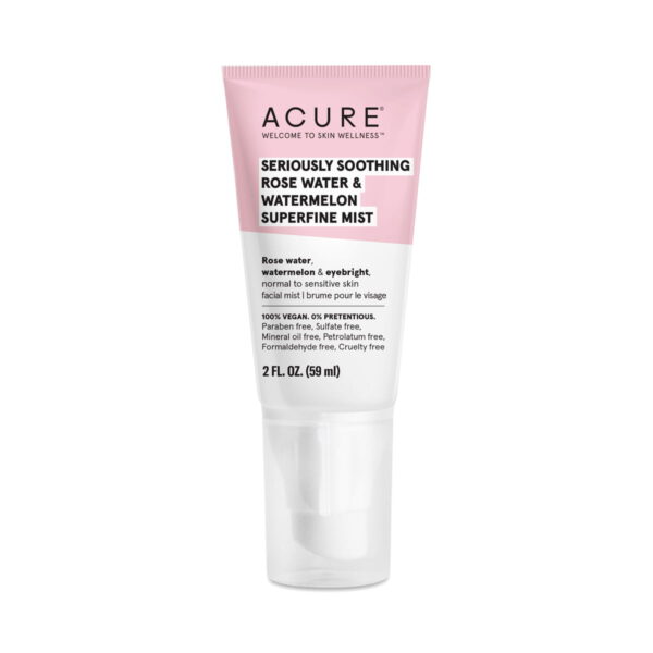 ACURE Seriously Soothing Rosewater & Watermelon Superfine Mist 2 fl oz bottle