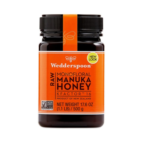 Wedderspoon Raw Manuka Honey KFactor 16 17.6 oz jar