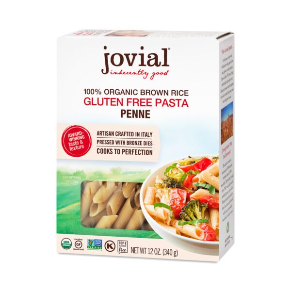 Jovial Organic Brown Rice Penne Rigate 12 oz box