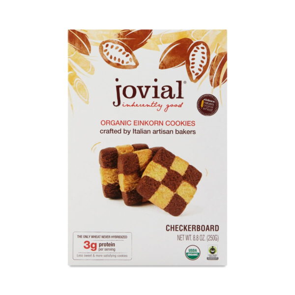 Jovial Organic Checkerboard Einkorn Cookies 8.8 oz box