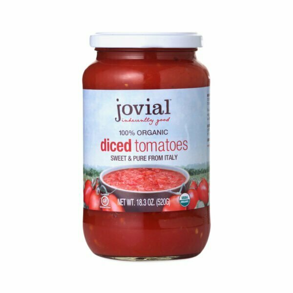 Jovial Organic Diced Tomatoes 18.3 oz jar