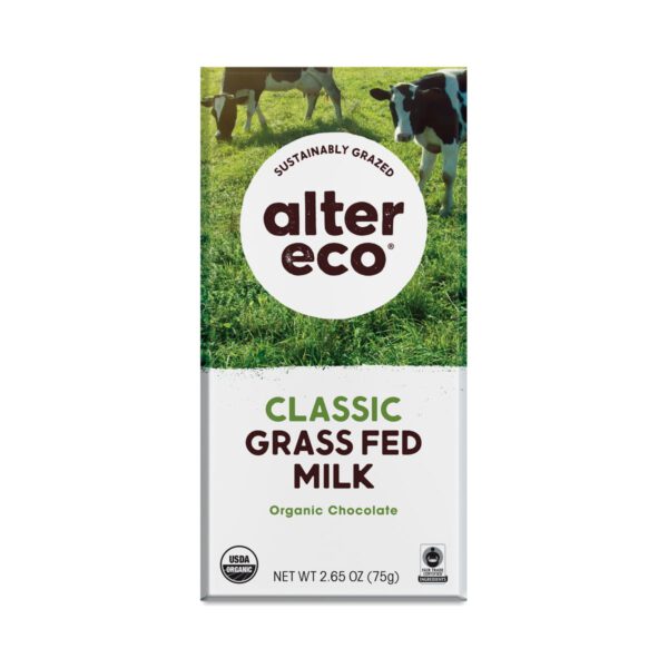 Alter Eco Grass Fed Classic Milk Chocolate Bar 2.65 oz bar