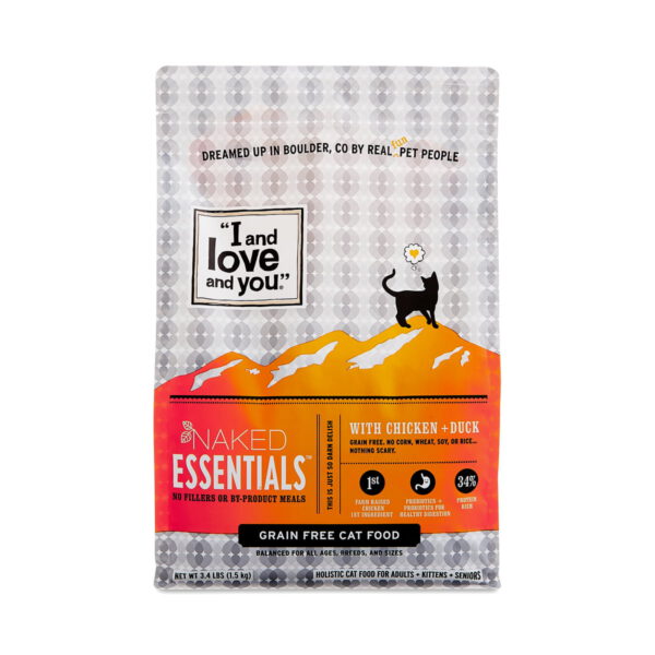 I and love and you Naked Essentials Chicken & Duck Cat Kibble 3.4 lb bag