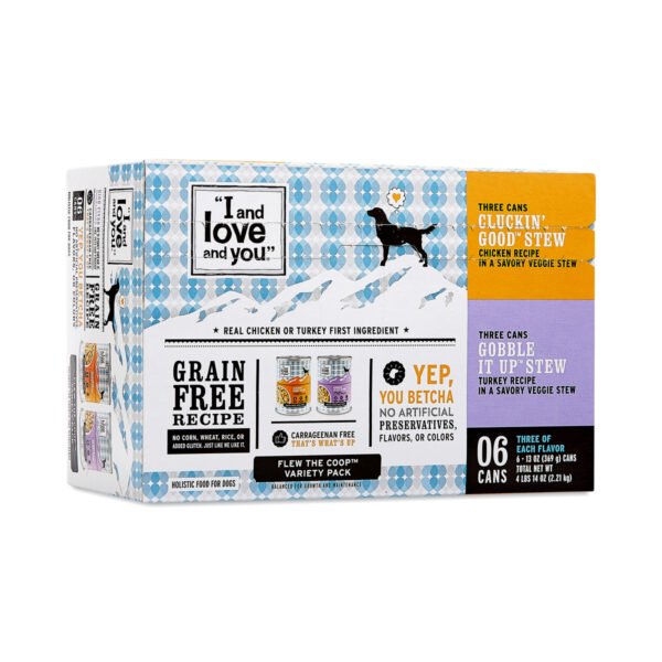 I and love and you Flew The Coop Wet Dog Food Variety Pack 6 cans (13 oz each)