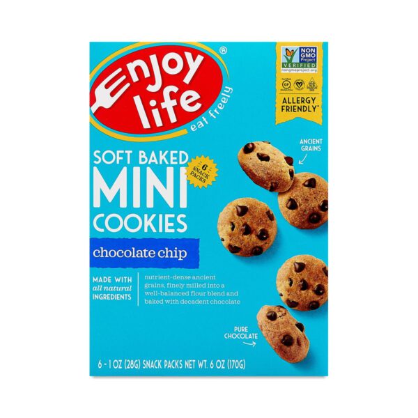 Enjoy Life Soft Baked Chocolate Chip Mini Cookies 6 pouches