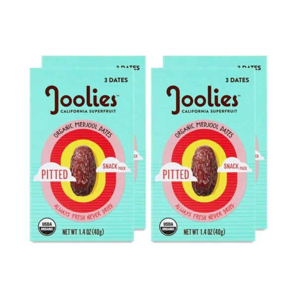 Joolies Organic Pitted Date Snack Pack 4 pack (1.4oz box)