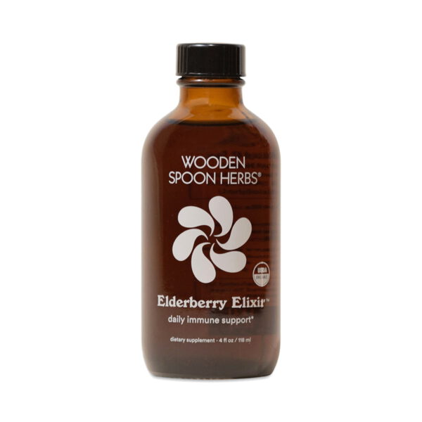 Wooden Spoon Herbs Elderberry Rosehip Elixir 4 fl oz bottle