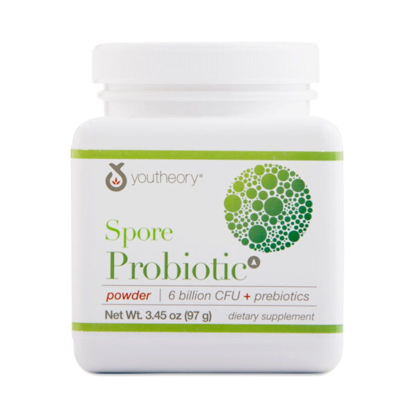 Youtheory Spore Probiotic Powder 3.45 oz container