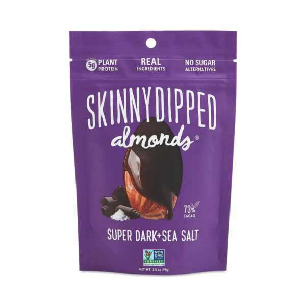 Skinny Dipped Super Dark & Sea Salt Almonds 3.5 oz bag