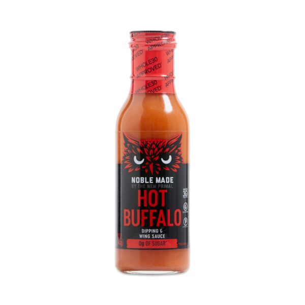 The New Primal Noble Made Hot Buffalo Sauce  12 fl oz bottle