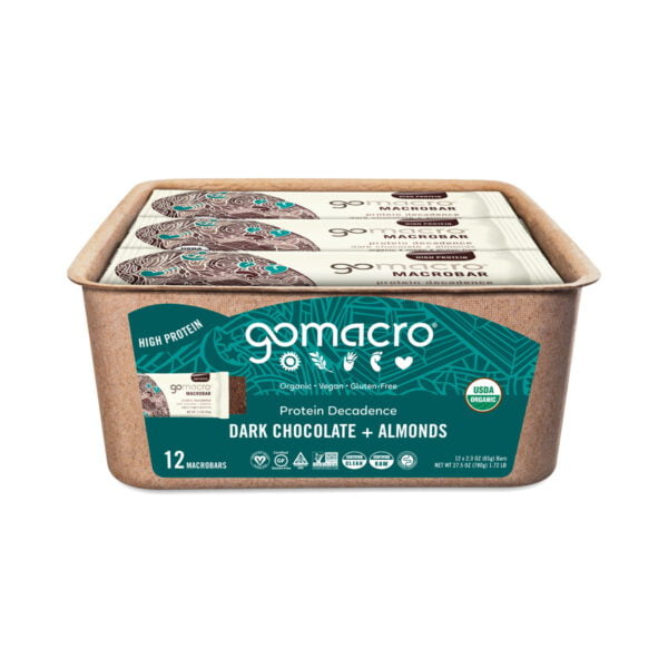 GoMacro Dark Chocolate & Almond MacroBar 12 bars (2.3 oz each)