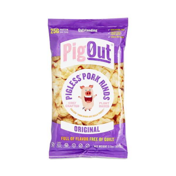 Pig Out Original Pigless Pork Rind 3.5 oz bag