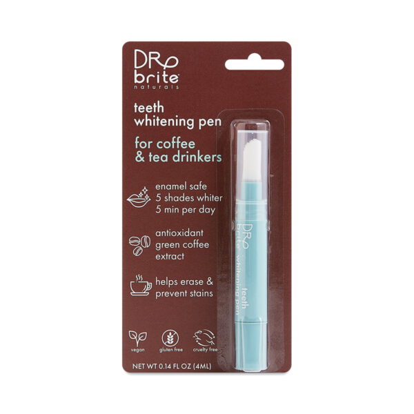 Dr. Brite Natural Teeth Whitening Pen for Coffee & Tea Drinkers 0.14 fl oz tube