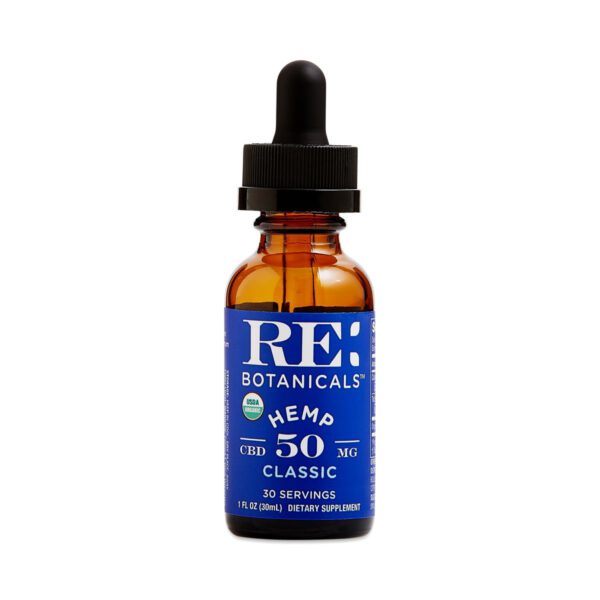 RE Botanicals Classic Organic Hemp CBD Oil 50mg 1 oz. bottle (1