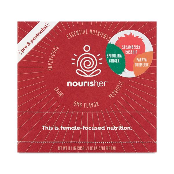 Nourisher Pre & Postnatal Bars 6 bars (1.85 oz each)