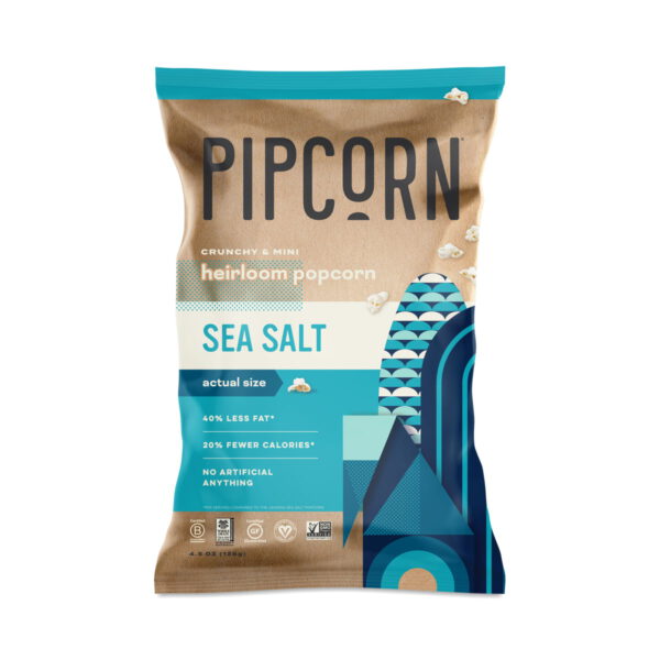 Pipcorn Sea Salt Popcorn 4.5 oz bag