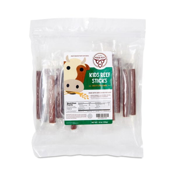 Mission Meats Grass-Fed Beef Kids Snack Sticks Twenty-four 0.5 oz sticks