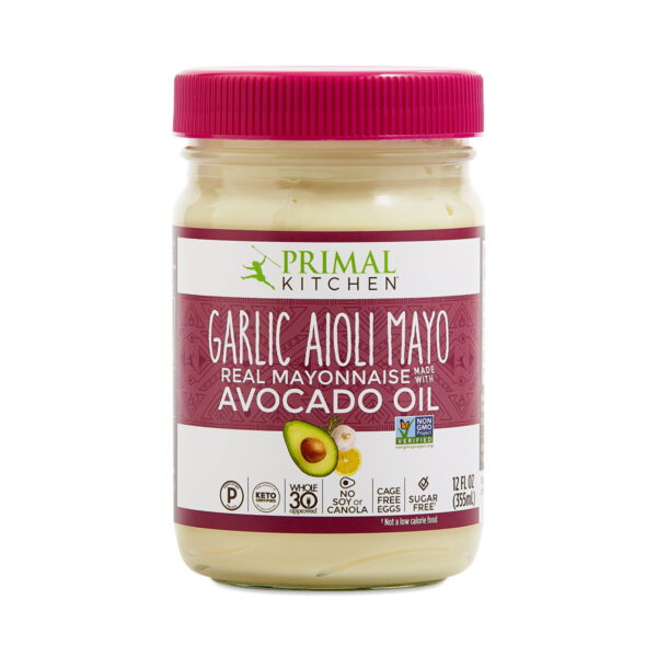 Primal Kitchen Garlic Aioli Mayo with Avocado Oil 12 fl oz jar