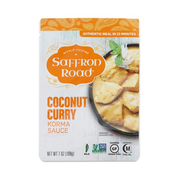 Saffron Road Coconut Curry Korma Sauce 7 oz pouch