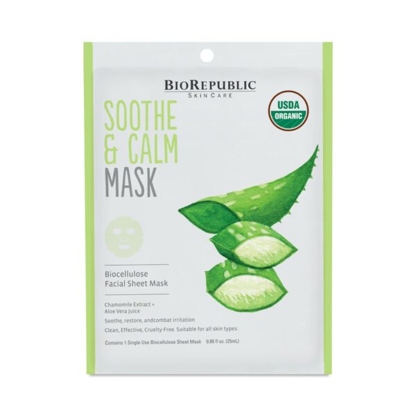 BioRepublic Skincare Soothe & Calm Organic Biocellulose Mask 1 sheet