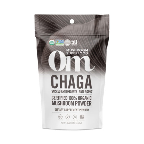 OM Chaga Mushroom Powder 3.5 oz pouch