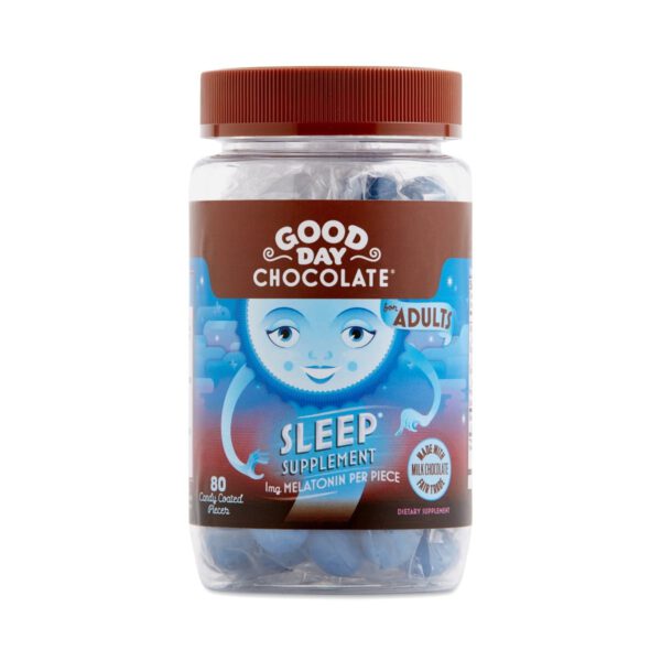 Good Day Chocolate Milk Chocolate Sleep Supplement for Adults 80 candy coated pieces