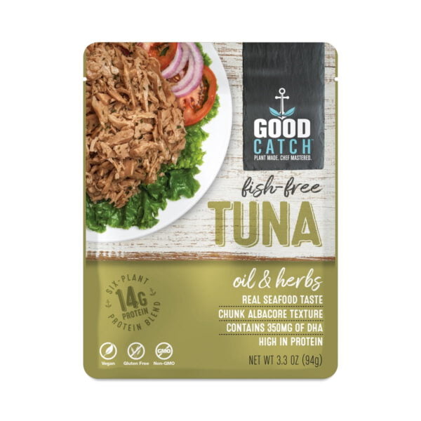 Good Catch Fish-Free Tuna Oil & Herbs 3.3 oz pouch