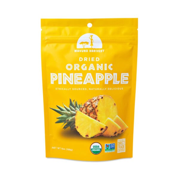 Mavuno Harvest Organic Dried Pineapple 6 oz pouch