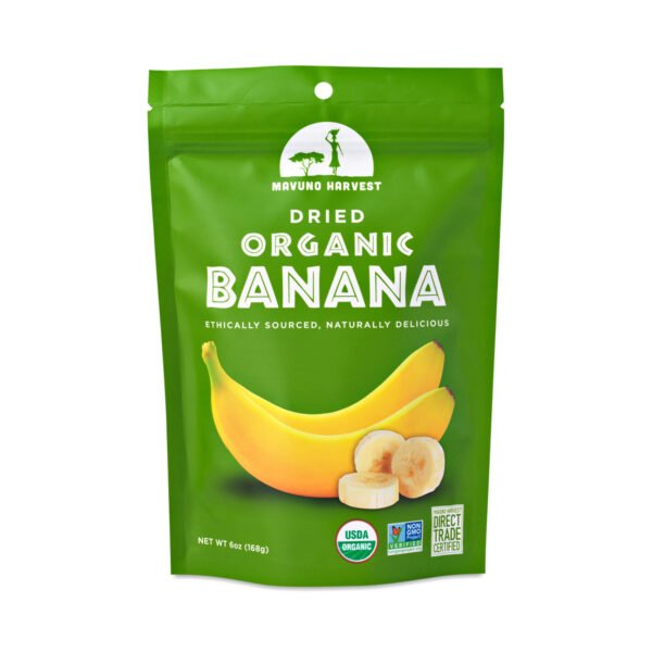 Mavuno Harvest Organic Dried Banana 6 oz pouch