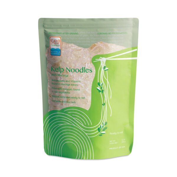 Sea Tangle Noodle Company Kelp Noodles with Moringa 12 oz pouch