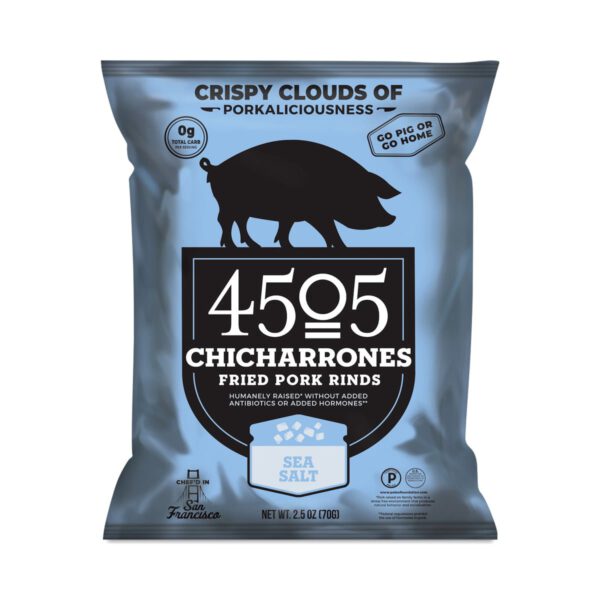 4505 Meats Sea Salt Chicharrones 2.5 oz bag